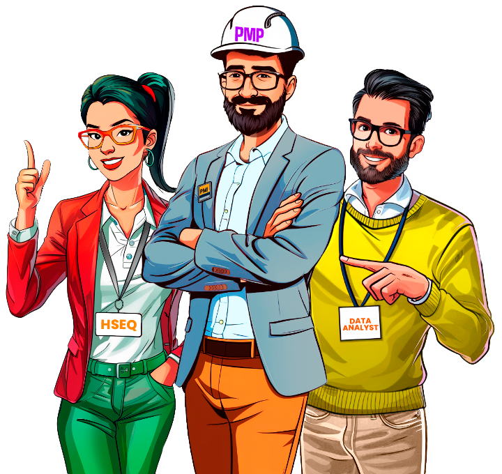 Profesionales certificados en PMP, HSEQ y Data Analysis